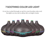 KC-D222 550mL 가습기 (타이머 설정 분무 모드 및 RGB 무드등 포함)