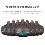 KC-D222 550mL 가습기 (타이머 설정 분무 모드 및 RGB 무드등 포함)