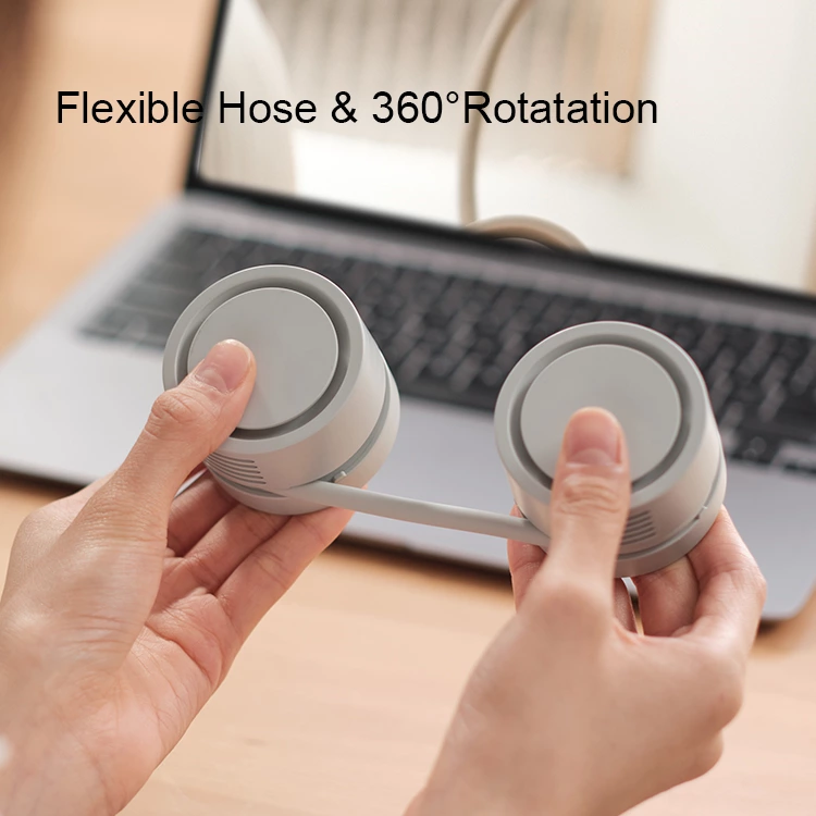 A summer artifact that frees your hands: a neck-hanging fan brings you coolness