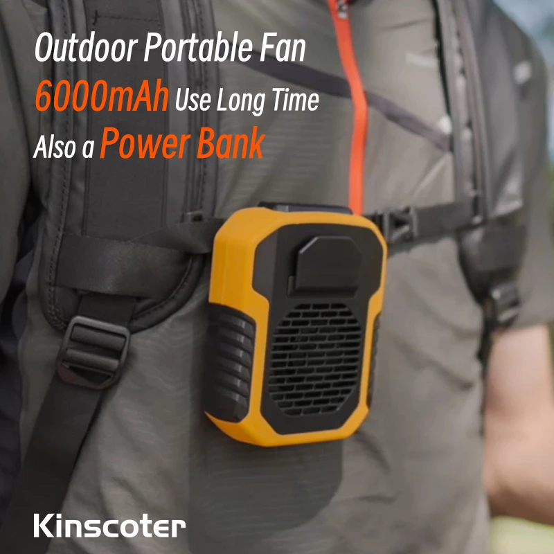 Say goodbye to the outdoor heat and unlock a new experience of freedom and coolness with a waist-hanging fan