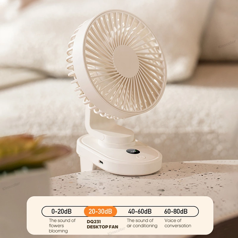 Portable Clip-On Cooling Fan: Rechargeable & Ultra Quiet
