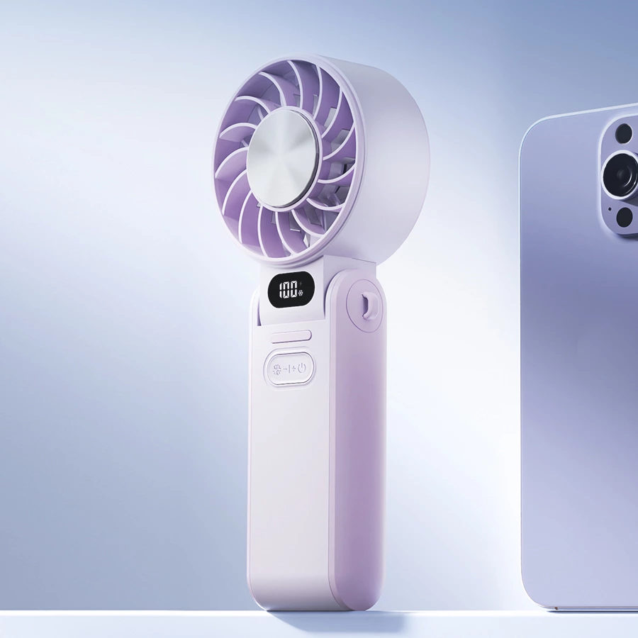 Redefine summer coolness with this handheld fan featuring low-temperature magnetic cooling technology.