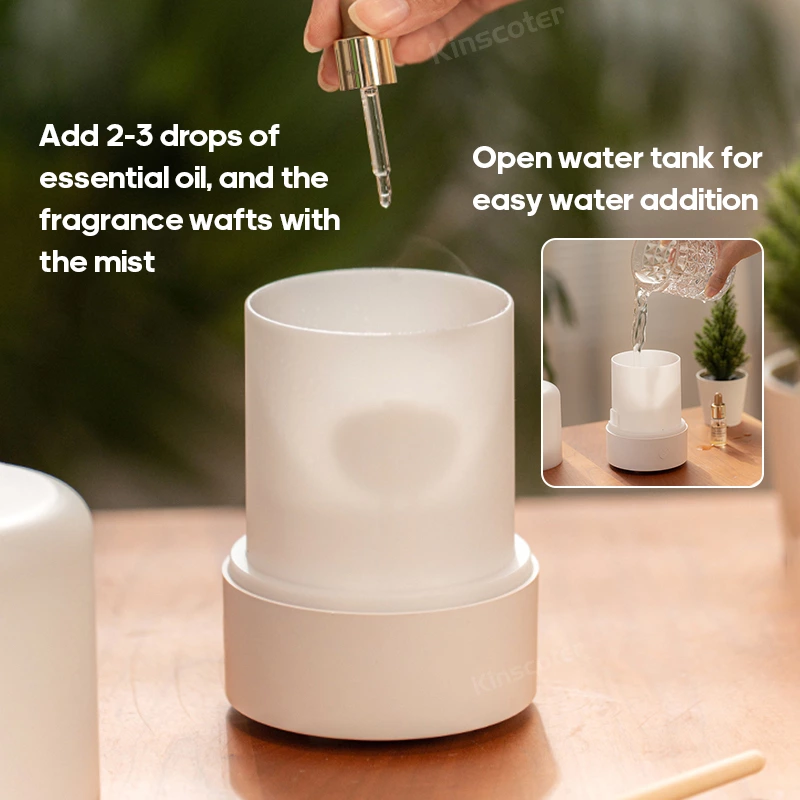Brighten Dull Rooms: Warm Light Aroma Diffuser and Desktop Ultrasonic Humidifier