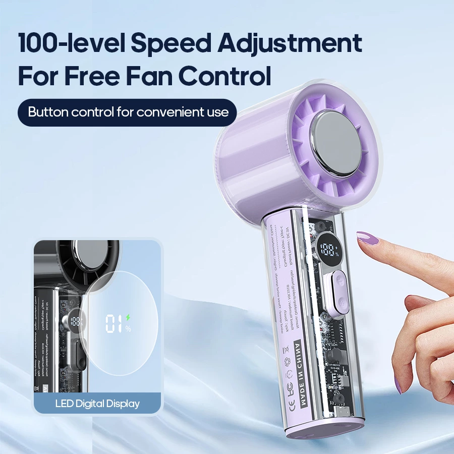 A must-have for students on the go! This transparent handheld fan: 3-second cooling + lightweight travel, keeping you cool on campus and hiking.