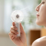 KC-F253 트랜스패런트 LED 무드등 핸드헬드 미니 팬
