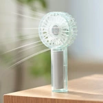 KC-F253 트랜스패런트 LED 무드등 핸드헬드 미니 팬