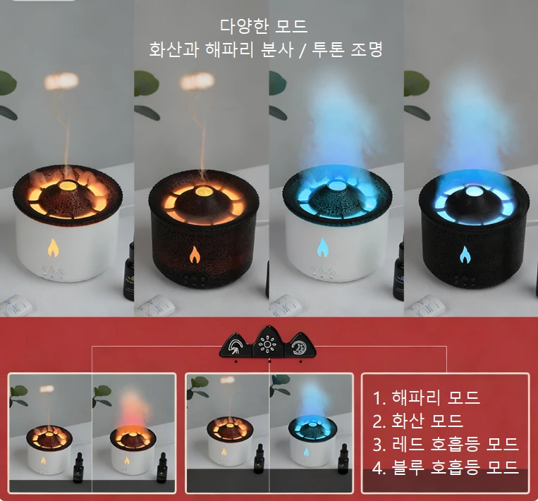 바다 속 치유감이 찾아온다!크리에이티브 해파리 연기 링 스프레이 아로마 디퓨저, 재미와 질감의 동시 만족