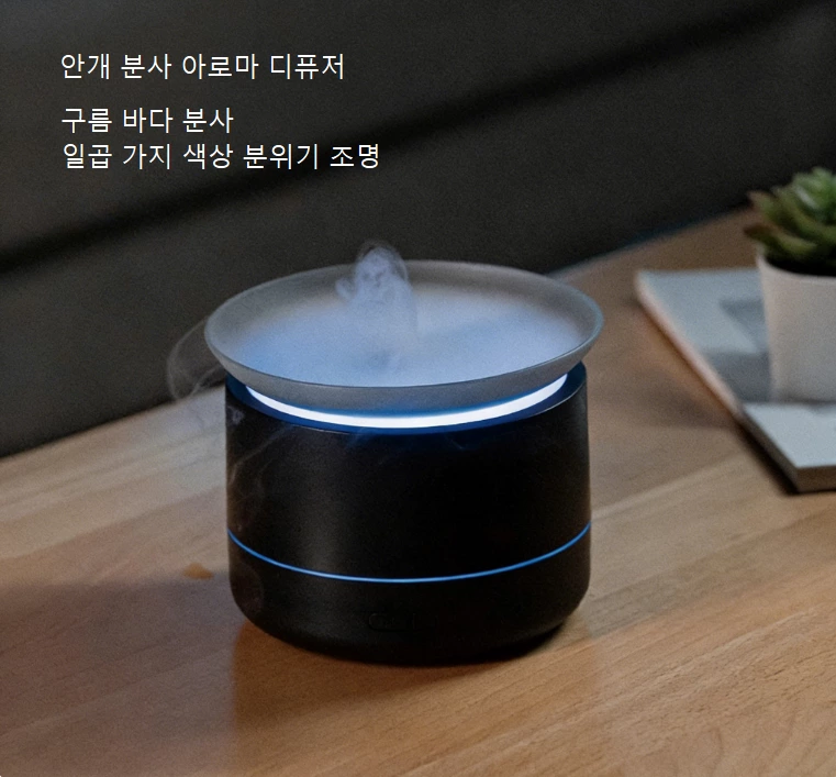 구름 속 치유감이 찾아온다!운해 아로마 디퓨저, 이중 가습 + 수면 분위기, 모든 상황에 적합